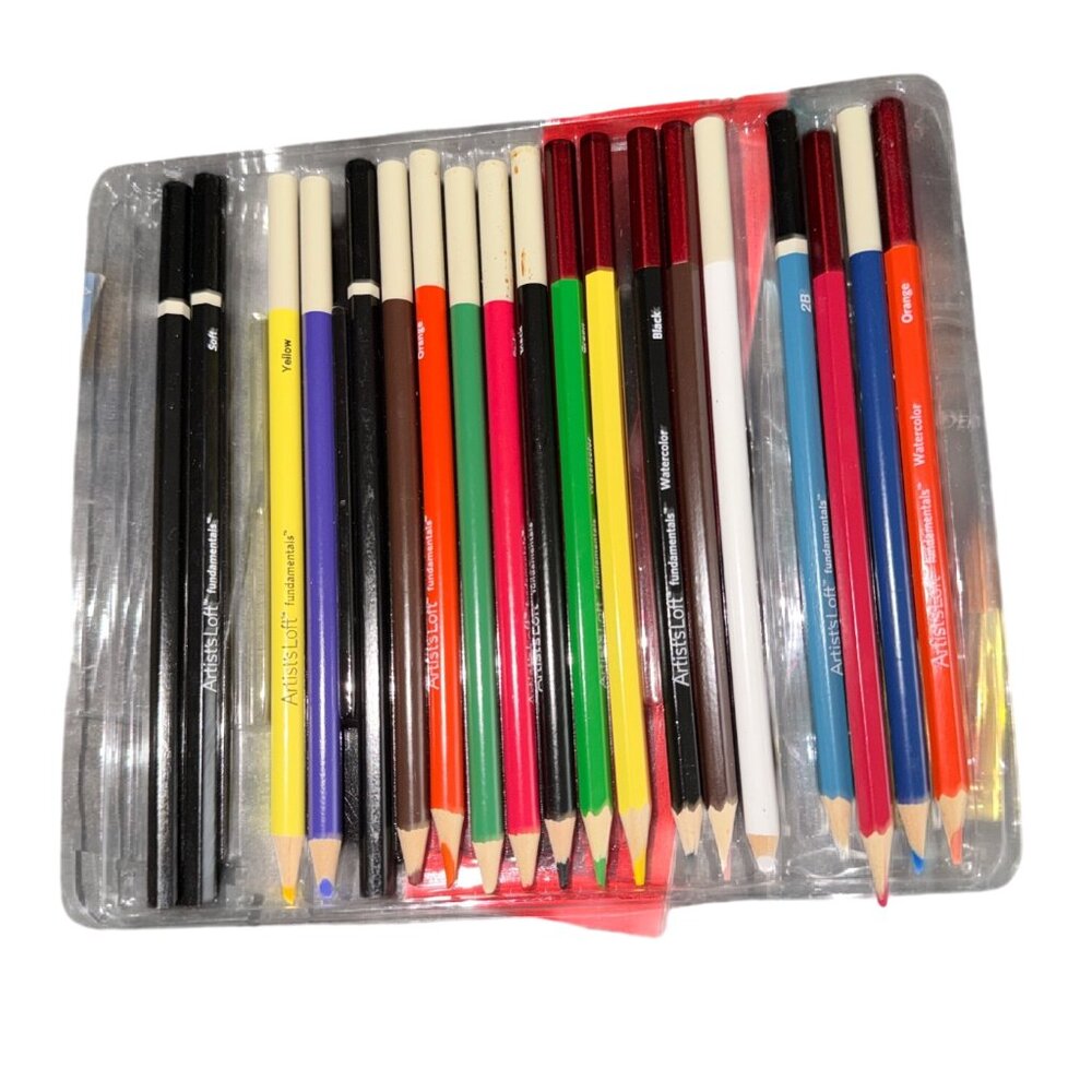 Art Supplies Bundle With Sketch Pads Colored Pencils Paint Brushes Pastel Chalk - Picture 5 of 6